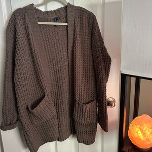 Cozy Olive Green Cardigan Sweater Size M